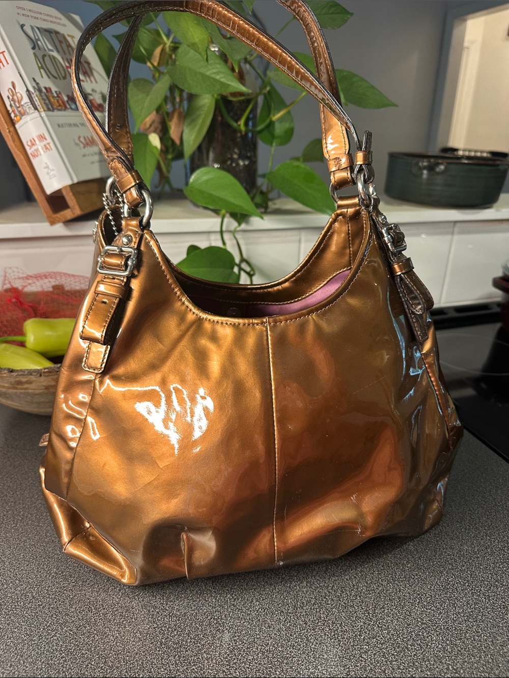 Coach Metallic Copper Hobo Bag - Picture 10 of 10